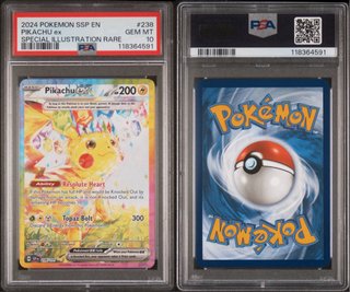 Carta Pokémon Pikachu ex PSA 10