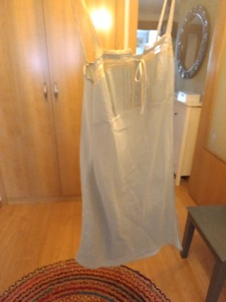 Camisón de verano azu/ verde aguamarina con encaje