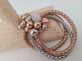 Pulsera tricolor acero eslabones