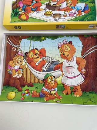 Conjunto 2 Puzzles 60 Peças Ursos