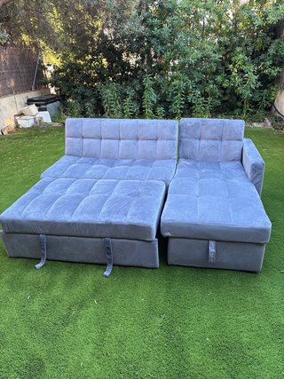 Sofá cama modular gris