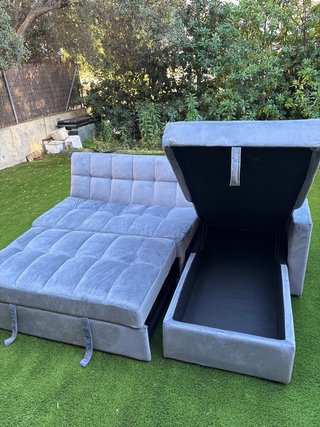 Sofá cama modular gris