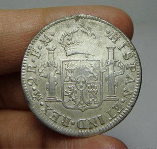 Moneda 2 Reales 1793 Carlos III plata / Variante