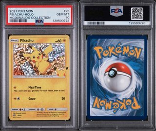 Carta Pokémon Pikachu McDonald's PSA 10