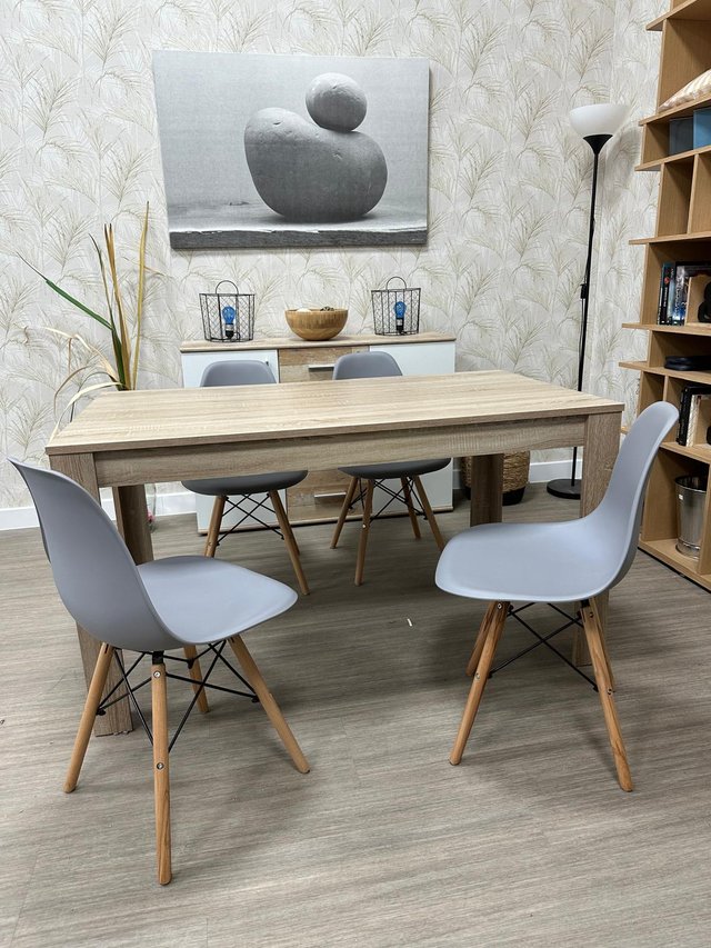 Mesa Comedor + 4 Sillas Nordicas Oferta