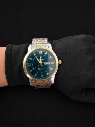 Reloj poedagar bicolor esfera verde-azulado