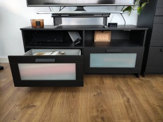 Mueble TV Negro con Almacenamiento