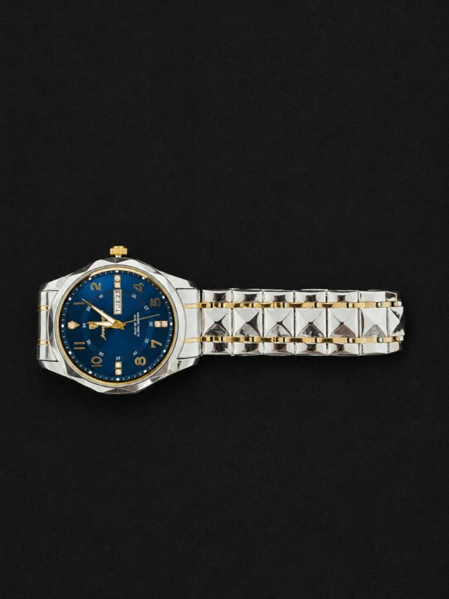Reloj poedagar bicolor plata-dorado