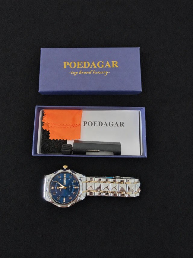 Reloj poedagar bicolor plata-dorado