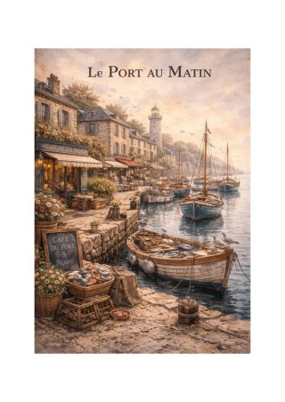 Poster Le Port au Matin