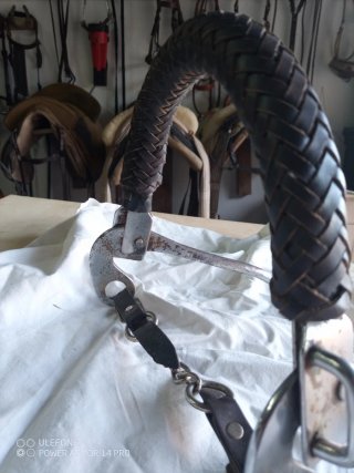 Caballos Muserola Hackamore Cuero Trenzado