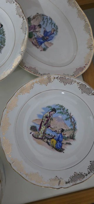 Lote Vajilla Vintage Japonesa Oriental