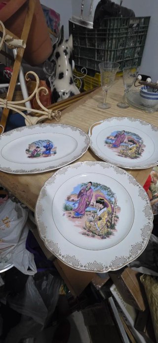 Lote Vajilla Vintage Japonesa Oriental