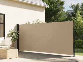 Toldo lateral retráctil beige 160x600