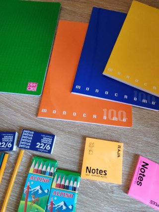 Forniture scolastiche: quaderni, penne, matite e altro