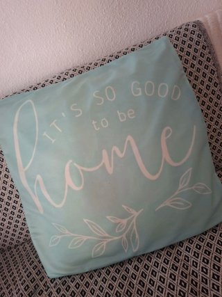 2 Fundas Cojín Teal y Blanco