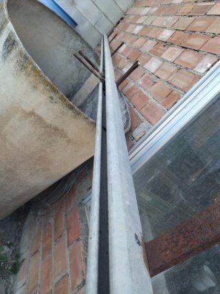 Soporte cancela colgante galvanizado 6 metros