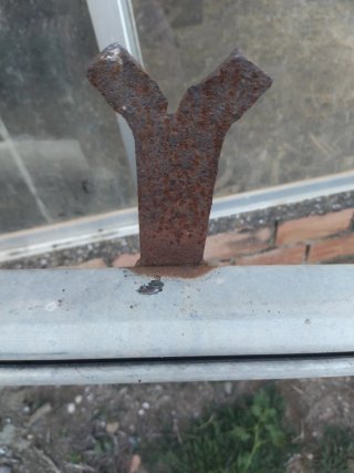Soporte cancela colgante galvanizado 6 metros