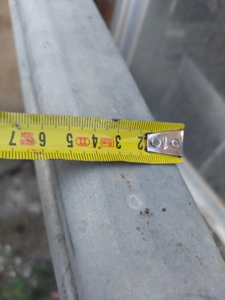 Soporte cancela colgante galvanizado 6 metros