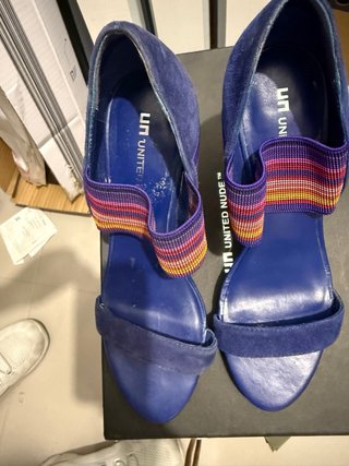 Sandalias tacón United Nude azul multicolor