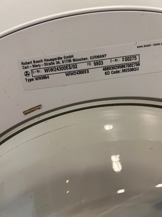 Lavadora Bosch 8kg integrable