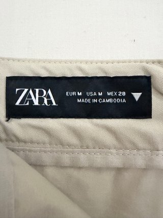 Zara Falda Pantalón Beige Talla M