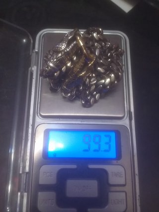 Cadena Cubana Plata y Oro Serpientes