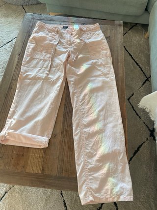 Pantalón H&M Lino Rosa