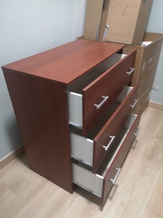 Cajonera 3 cajones nogal oscuro
