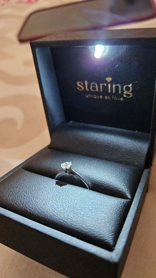 Anillo oro 18k compromiso staring