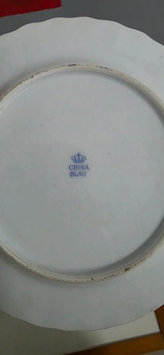 Lote 6 Platos Postre Vintage China Blau