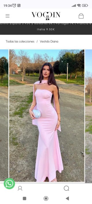 Vestido largo fiesta VOGPIN rosa