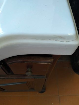 Mueble de baño lavabo madera y cerámica