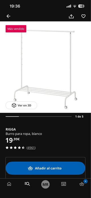 Burro perchero Ikea blanco