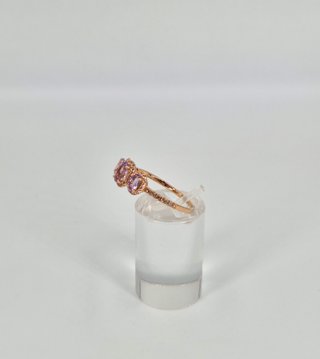 048-01-00206 Anillo Oro Rosa 18K Amatista