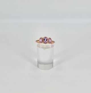 048-01-00206 Anillo Oro Rosa 18K Amatista
