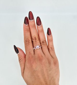 048-01-00206 Anillo Oro Rosa 18K Amatista