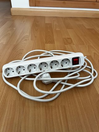 Regleta 6 enchufes con interruptor