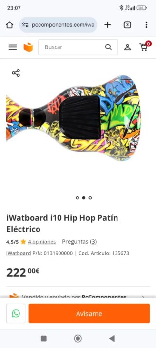 Patinete eléctrico balanceado