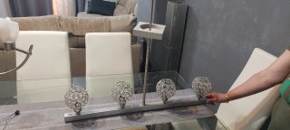 Lámpara de cristal y metal