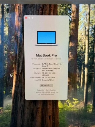 MACBOOK PRO 2018 i7/16/1TB