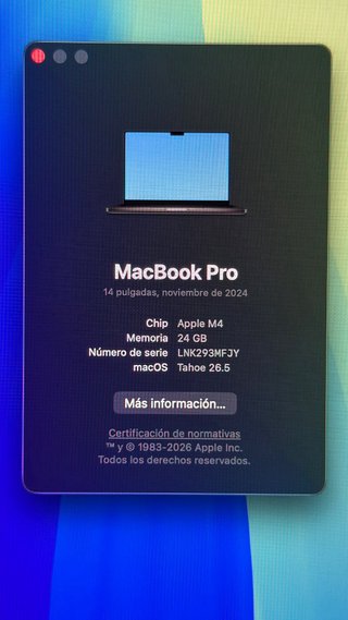 MacBook Pro M4 24GB RAM 1TB SSD