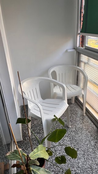 2 Sillas de Terraza Blancas