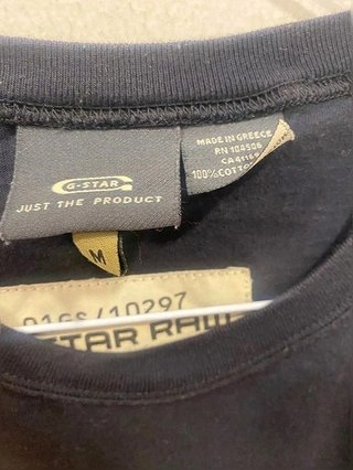 Camiseta G-Star Raw 3301 Azul Marino Slim Fit Algodón Vintage