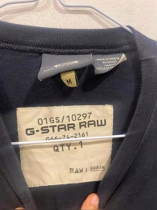 Camiseta G-Star Raw 3301 Azul Marino Slim Fit Algodón Vintage