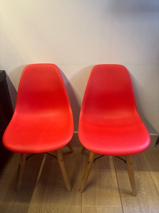 Sillas infantiles rojas (2 unidades)