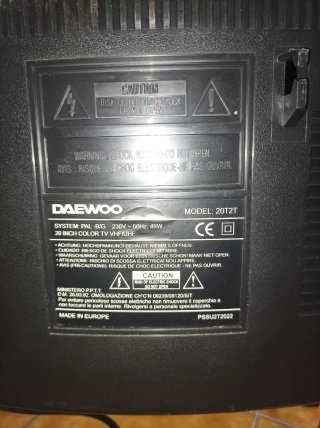 TV 20" Daewoo CRT 20T2T Vintage Retrogame