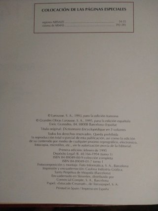 Enciclopedia Larousse L14 Primera edición 1995