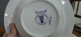 Lote 11 Platos Vintage Porcelana Azul y Blanco