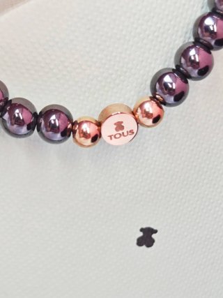Tous Oso bold pulsera hematita y Rose gold